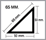 สามเหลี่ยมลบมุม 65มิล