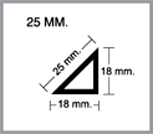 สามเหลี่ยมลบมุม 25มิล